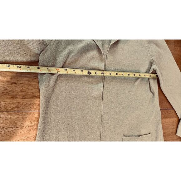 Due Per Due Beige Womens Knit Blazer Jacket Size M - Picture 6 of 8